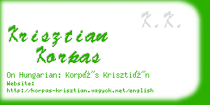 krisztian korpas business card